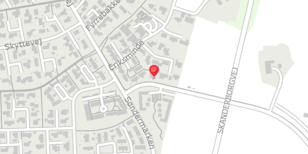 Trafikstøjkort på Eriksminde 20, . , 8450 Hammel