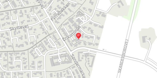 Trafikstøjkort på Eriksminde 24, 8450 Hammel