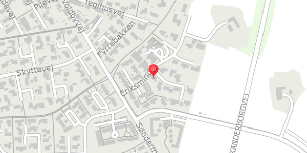 Trafikstøjkort på Eriksminde 30, . , 8450 Hammel