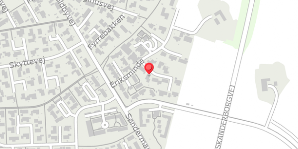 Trafikstøjkort på Eriksminde 32, . , 8450 Hammel