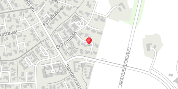 Trafikstøjkort på Eriksminde 36, . , 8450 Hammel