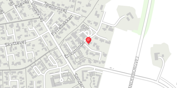 Trafikstøjkort på Eriksminde 50, . , 8450 Hammel