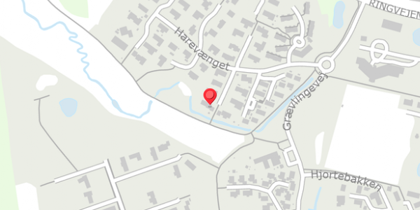 Trafikstøjkort på Harevænget 13, 8450 Hammel