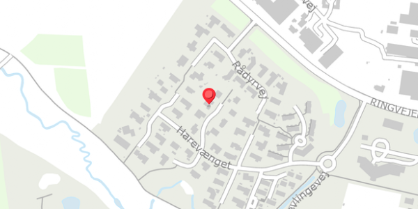 Trafikstøjkort på Harevænget 30, 8450 Hammel