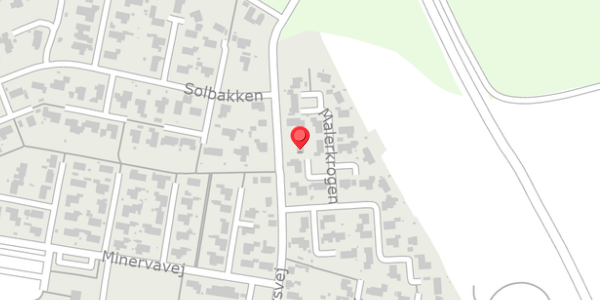 Trafikstøjkort på Malerkrogen 7, 8450 Hammel