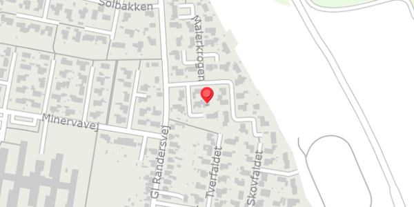 Trafikstøjkort på Malerkrogen 8A, 8450 Hammel