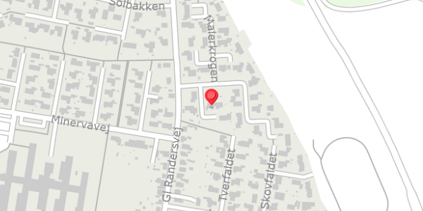 Trafikstøjkort på Malerkrogen 8B, 8450 Hammel