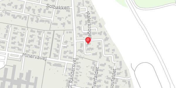 Trafikstøjkort på Malerkrogen 10, 8450 Hammel