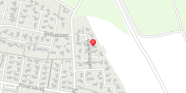 Trafikstøjkort på Malerkrogen 25, 8450 Hammel