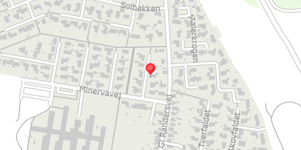 Trafikstøjkort på Minervavej 6, . , 8450 Hammel