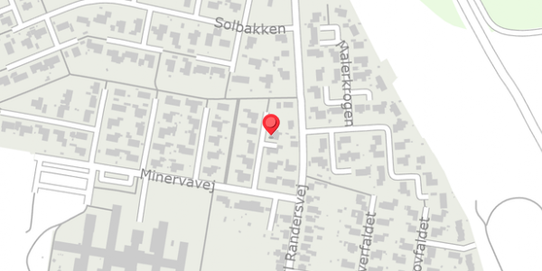 Trafikstøjkort på Minervavej 8, . , 8450 Hammel