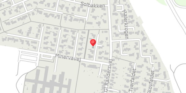 Trafikstøjkort på Minervavej 14, . , 8450 Hammel