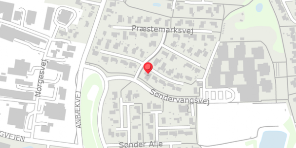 Trafikstøjkort på Præstemarksvej 2, 8450 Hammel