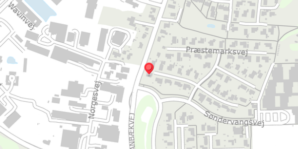 Trafikstøjkort på Præstemarksvej 9, . , 8450 Hammel
