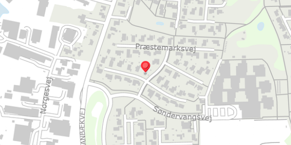 Trafikstøjkort på Præstemarksvej 21, 8450 Hammel