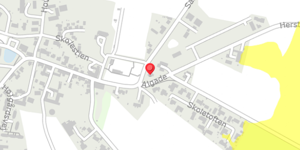 Trafikstøjkort på Algade 4, 8382 Hinnerup