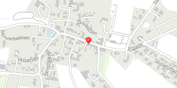 Trafikstøjkort på Algade 13, 8382 Hinnerup