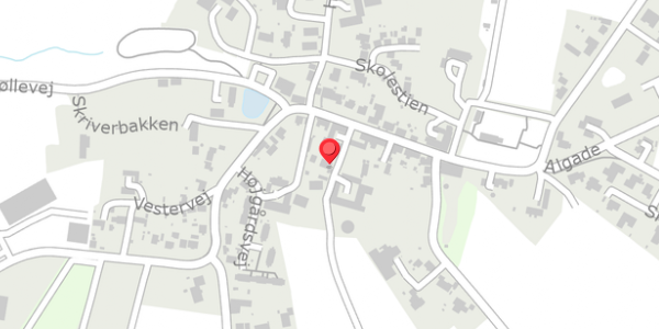 Trafikstøjkort på Algade 29A, 8382 Hinnerup