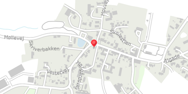Trafikstøjkort på Algade 39, 8382 Hinnerup