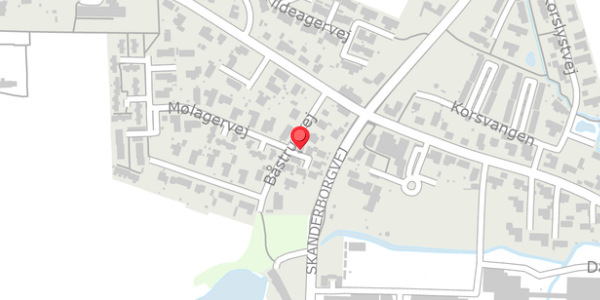 Trafikstøjkort på Båstrupvej 3A, . , 8382 Hinnerup