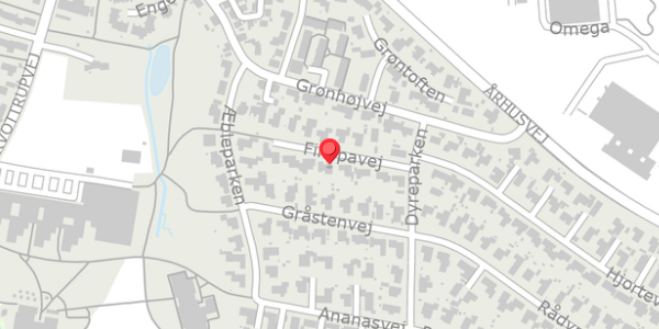 Trafikstøjkort på Filippavej 7, . , 8382 Hinnerup