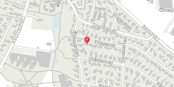 Trafikstøjkort på Filippavej 13, . , 8382 Hinnerup