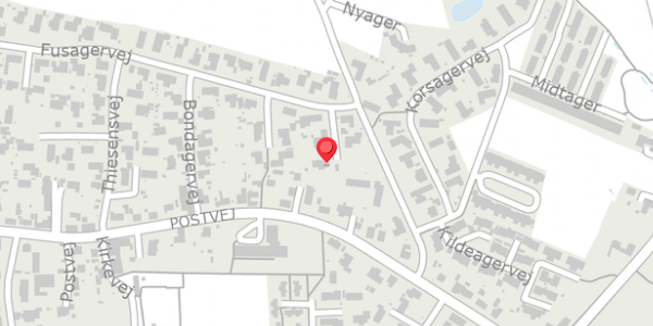 Trafikstøjkort på Fusagervej 7, . , 8382 Hinnerup