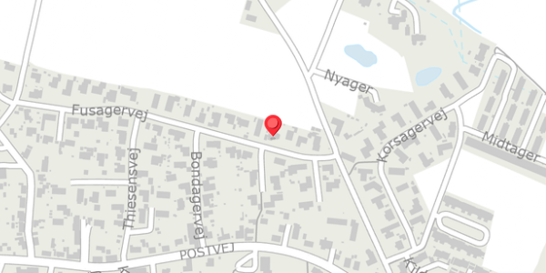 Trafikstøjkort på Fusagervej 8, . , 8382 Hinnerup