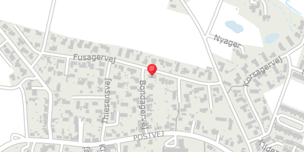 Trafikstøjkort på Fusagervej 27, . , 8382 Hinnerup