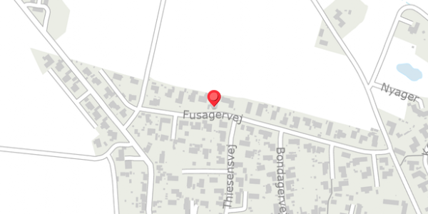 Trafikstøjkort på Fusagervej 28, . , 8382 Hinnerup