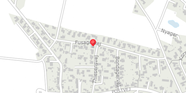Trafikstøjkort på Fusagervej 33, . , 8382 Hinnerup