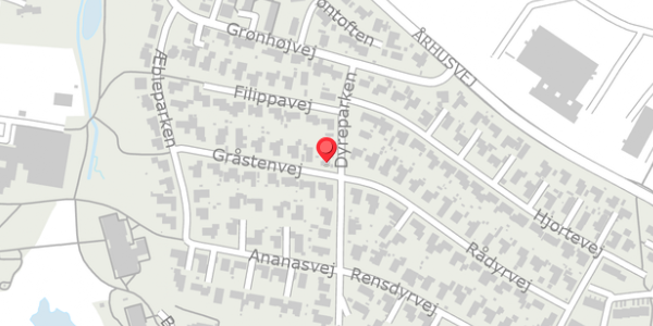 Trafikstøjkort på Gråstenvej 2, 8382 Hinnerup
