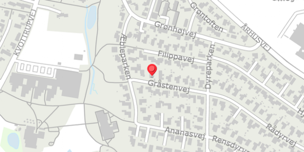 Trafikstøjkort på Gråstenvej 14, . , 8382 Hinnerup