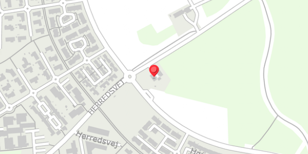 Trafikstøjkort på Herredsvej 21, 8382 Hinnerup