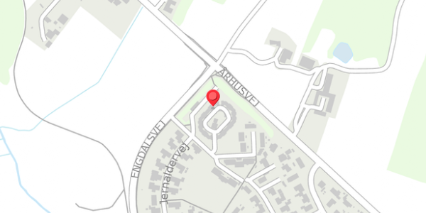 Trafikstøjkort på Jernaldervej 21, 8382 Hinnerup