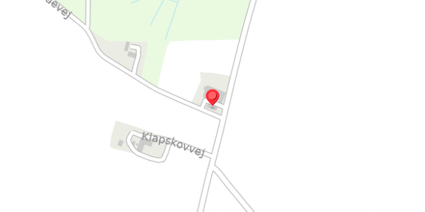 Trafikstøjkort på Klapskovvej 12, 8382 Hinnerup