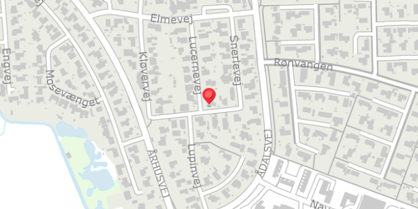 Trafikstøjkort på Lucernevej 2, 8382 Hinnerup