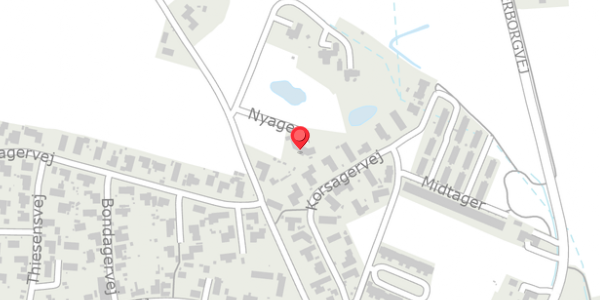 Trafikstøjkort på Nyager 2, 8382 Hinnerup