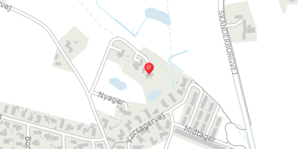 Trafikstøjkort på Nyager 8, 8382 Hinnerup