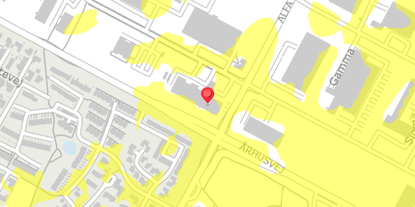 Trafikstøjkort på Omega 1, . , 8382 Hinnerup