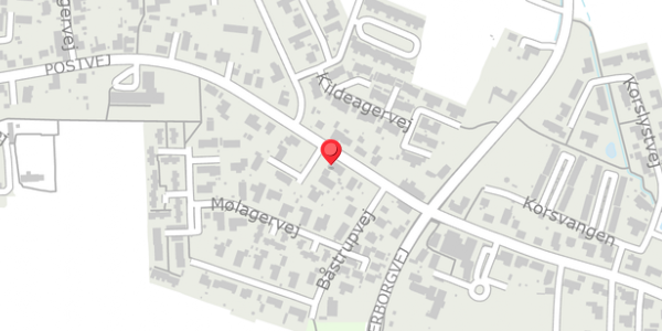 Trafikstøjkort på Postvej 3, 8382 Hinnerup