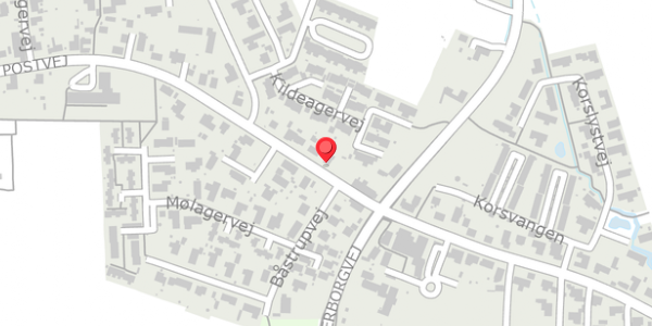 Trafikstøjkort på Postvej 4, 8382 Hinnerup