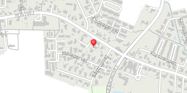Trafikstøjkort på Postvej 5, 8382 Hinnerup