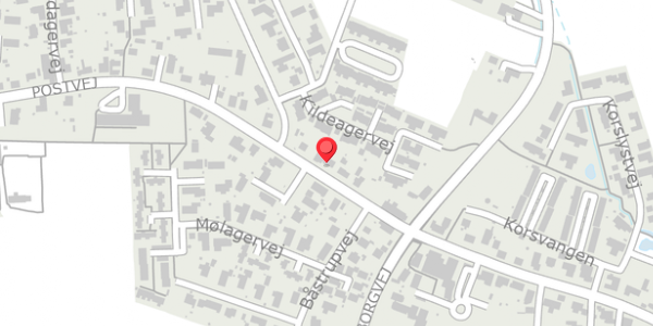 Trafikstøjkort på Postvej 8, 8382 Hinnerup