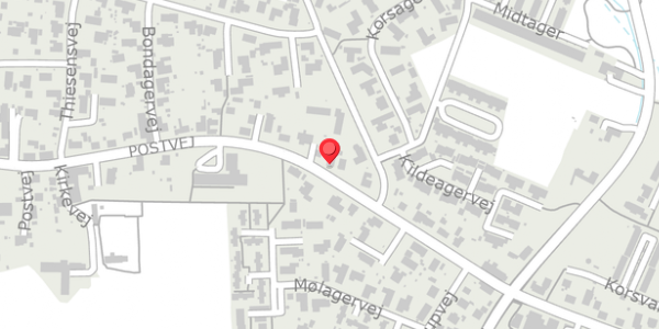 Trafikstøjkort på Postvej 18, 8382 Hinnerup