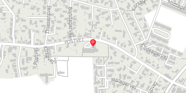 Trafikstøjkort på Postvej 25A, . , 8382 Hinnerup