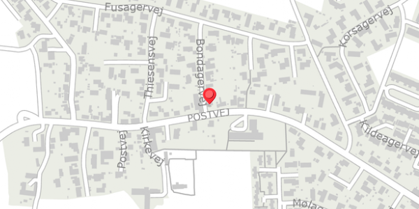 Trafikstøjkort på Postvej 36, 8382 Hinnerup