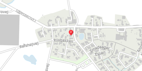 Trafikstøjkort på Riisvej 2, . , 8382 Hinnerup