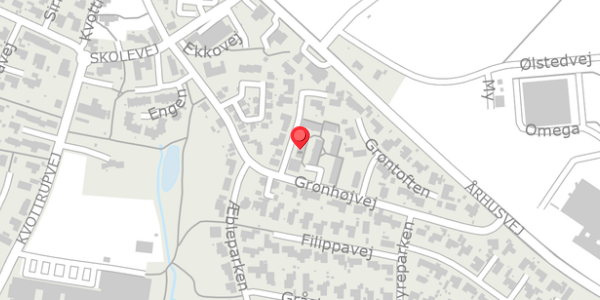 Trafikstøjkort på Simonsens Have 5, 8382 Hinnerup