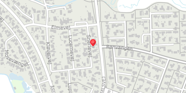 Trafikstøjkort på Snerlevej 8, . , 8382 Hinnerup